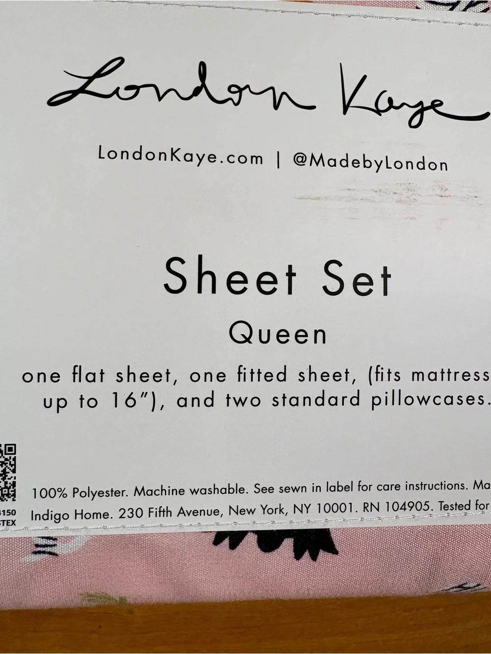 London Kaye Halloween Pink Playful Ghost Bat & Pumpkin Queen 4-Pc Sheet Set, NEW
